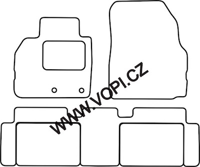 Autokoberce Renault Scenic s výklenky 2003 -> Perfectfit (3849)